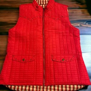 Women’s Reversible Red Vest Size Large